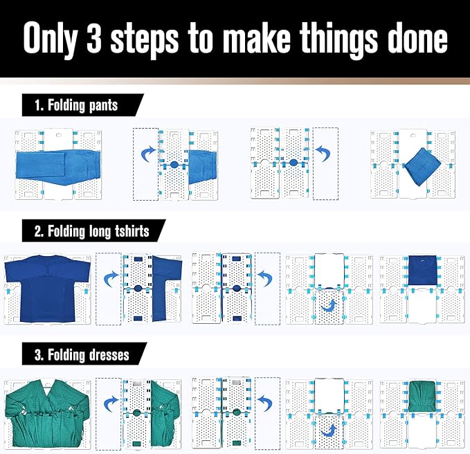 BoxLegend V4 Shirt Folding Board T-Shirt Folder Thickened Widened Lengthened Elevated Save Closet Space Unified Shirt Size PP Durable Plastic Helper Tool for Adults Children XS, 28.7''x23.8'' White