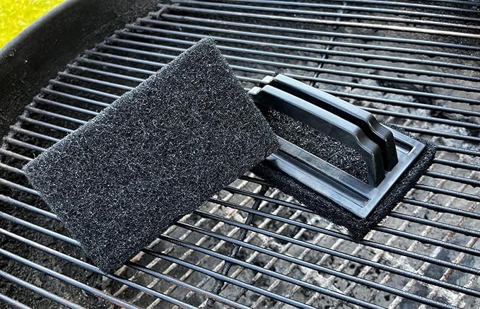 3-Pack Heavy-Duty Black Scrubber Brush for Grills, Griddles & Bakeware - Cold Surface Use Only, Durable Bristles, Ergonomic Handle, Ideal for Home, Restaurant & Commercial Use