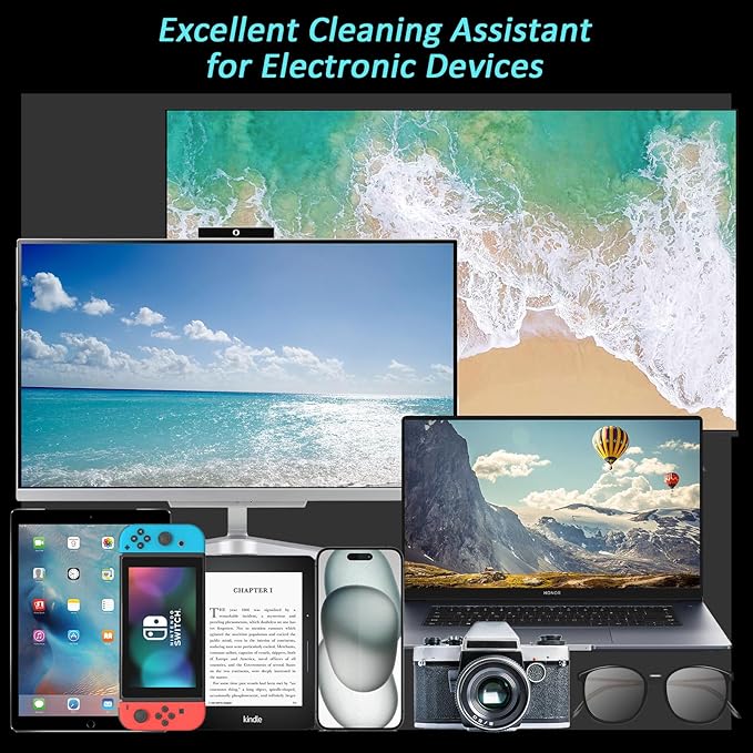 Edglete Car Screen Cleaner Spray and Wipe, Car Interior Cleaner Detailing Kit Screen Cleaning Tool for Touchscreen Display Dashboard, Car Detailing Brush for Tesla Jeep BMW Honda Benz Chevy