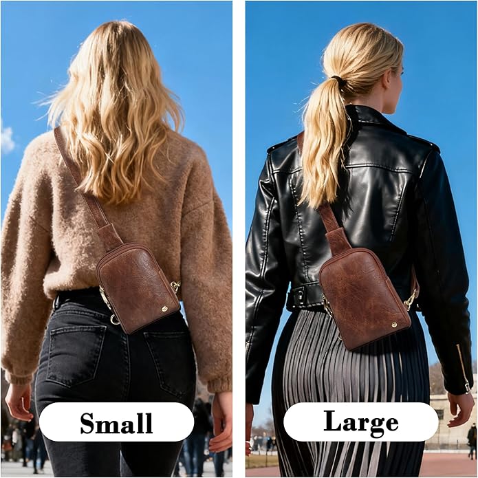 INICAT Small Sling Bag for Women Everyday & Travel Crossbody Bags Lightweight Cross Body Purses Vegan Leather
