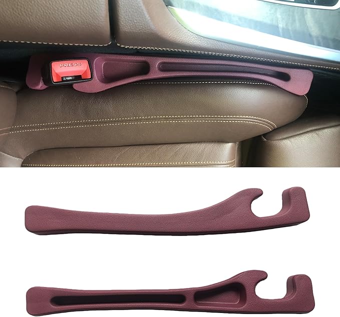 AxelNex Universal Car Seat Gap Filler, Storage Organizer for Vehicle Console Side Pockets (Red)