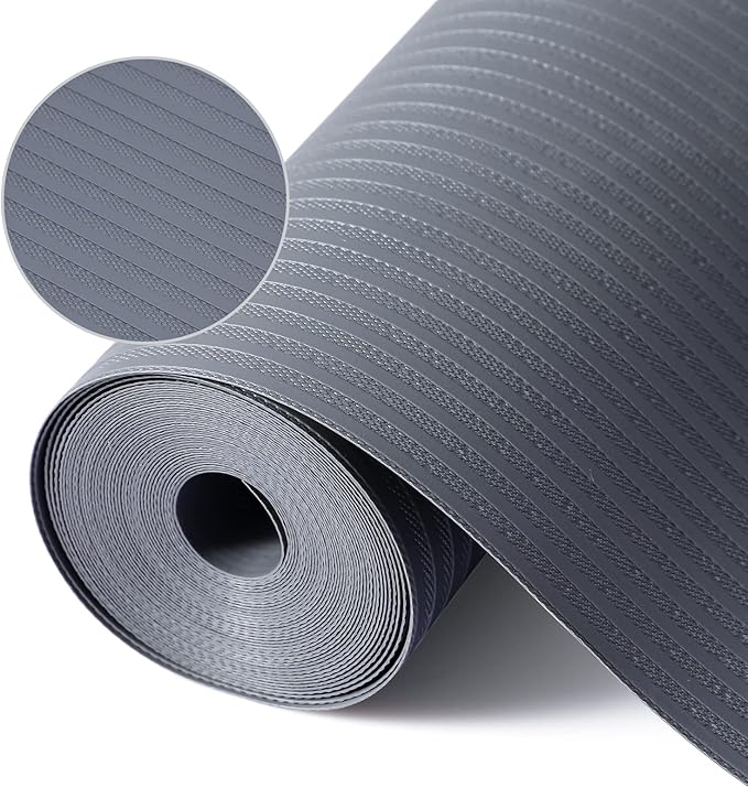 Shelf Liners for Kitchen Cabinets, 22 Inch x 30 Ft, Non-Adhesive Shelf Liner, Non-Slip Kitchen Drawer Liners, Waterproof Durable Cabinet Liners for Shelves, Refrigerator, Pantry, Dark Gray