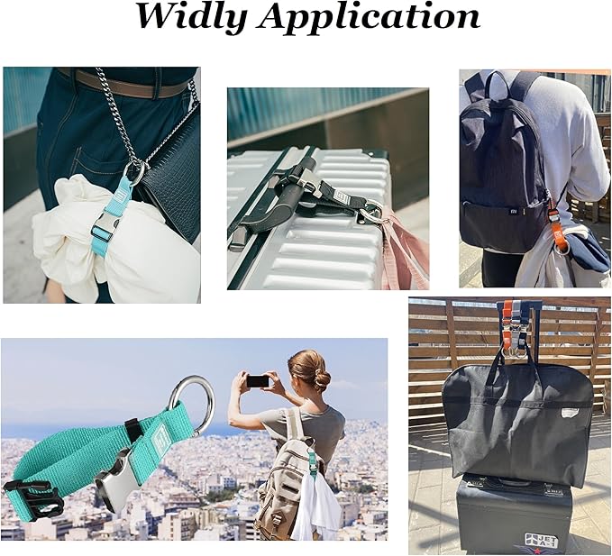 2PCS Add a Bag Luggage Strap Jacket Gripper, Heavy Duty Luggage Straps Carry-on Baggage Suitcase Straps Belts Travel Accessories,Carry Your Extra Bags(Black)