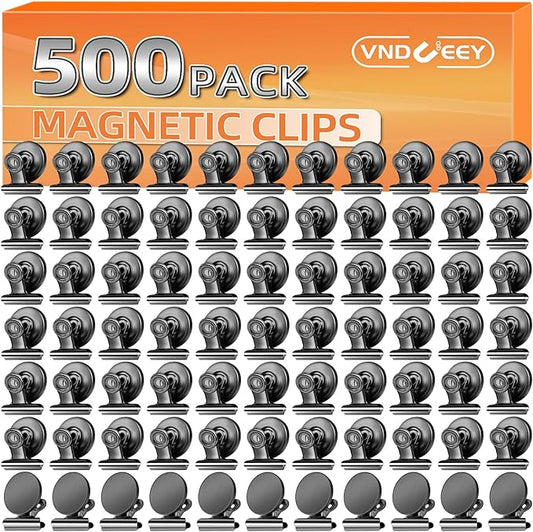 VNDUEEY 500 Pack Fridge Magnets Refrigerator Magnets, Strong Magnetic Clips Heavy Duty, Magnet Clips For Whiteboard , Magnets For Fridge Locker Office Accessories, Classroom Teacher Supplies