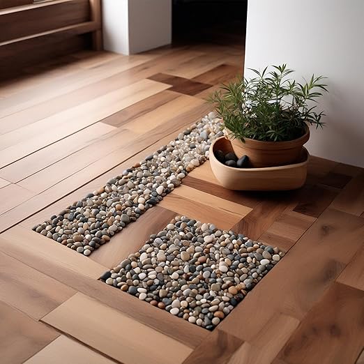 Pebbles for Plants 10lbs, 1-2Inch Mixed Color Natural River Rocks for Aquarium, High Polished Decorative Stones for Vase Filler Fish Tank Landscaping Garden