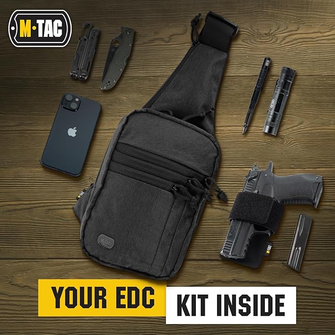M-Tac CCW Sling Bag for Men & Women - EDC Shoulder Bag Tactical - Crossbody Concealed Carry Bag - Mens Chest Pack
