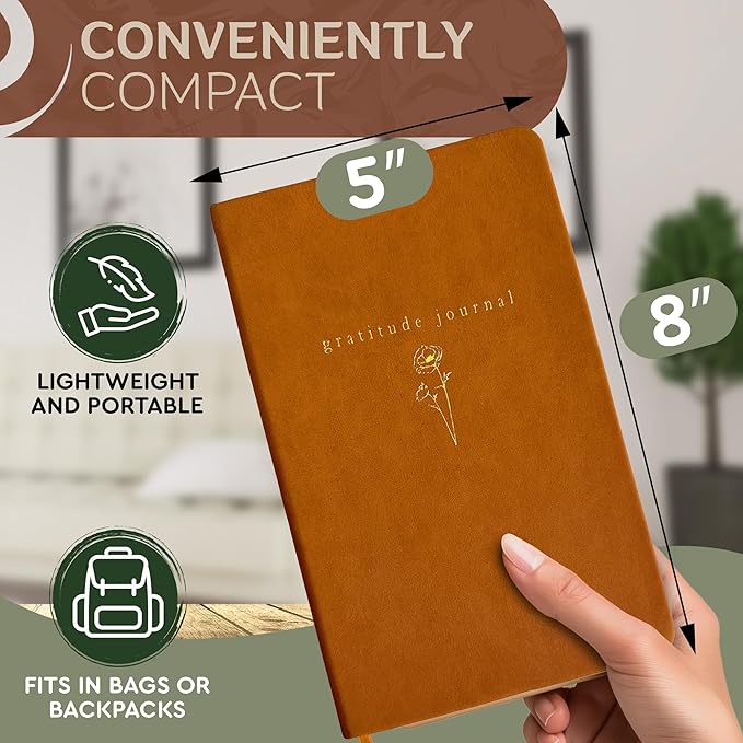 Gratitude Journal for Women and Men - With Writing Prompts for Self Care, Improvement and Manifestation - Daily Wellness and Guided Mental Health - 5 Minutes a Day - Inspirational to Practice Self Love and Reflection