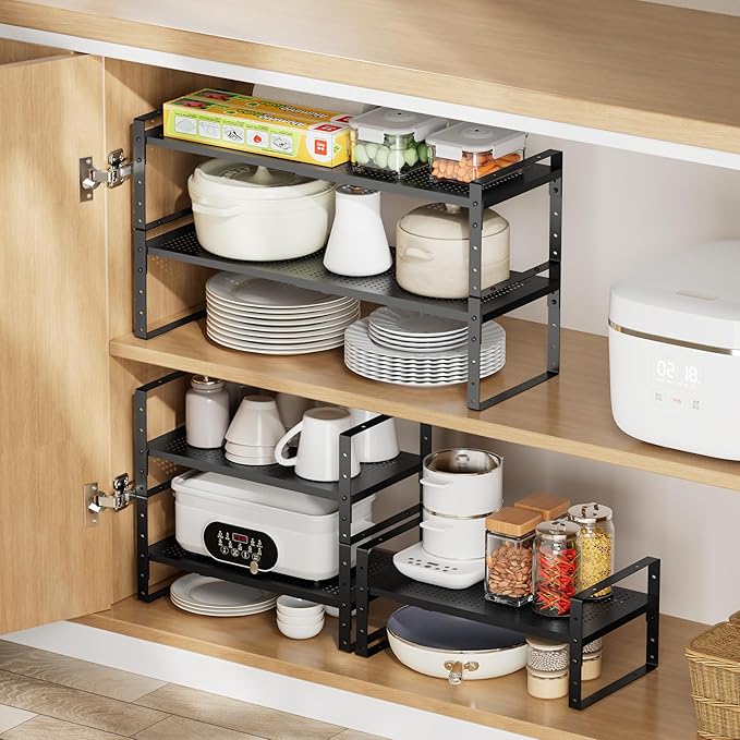Multi-Functional Metal Shoe Rack, Space-Saving, Perfect for Entryway, Closet, Bathroom, etc. - Sturdy and Durable, High Weight Capacity（1PACK/Black/Large