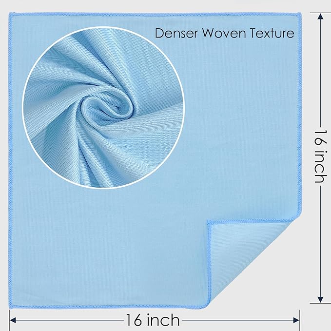24 Pack Microfiber Glass Cleaning Cloth 16 Inch X 16 Inch Polishing Cloths Glass Cleaning Towel Lint Free Cloth for Cleaning Windows, Glasses, Mirrors, Windshields, Stainless Steel