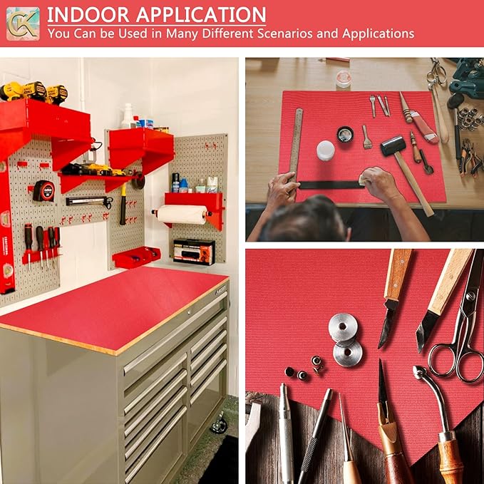 Foam Toolbox Liner Shelf Liner, Thickened Durable Pad Tool Box Mat for Protecting Your Tools, Work Surfaces, Garage, Chest -Red 3mm Thickness, 16 inch*6 ft