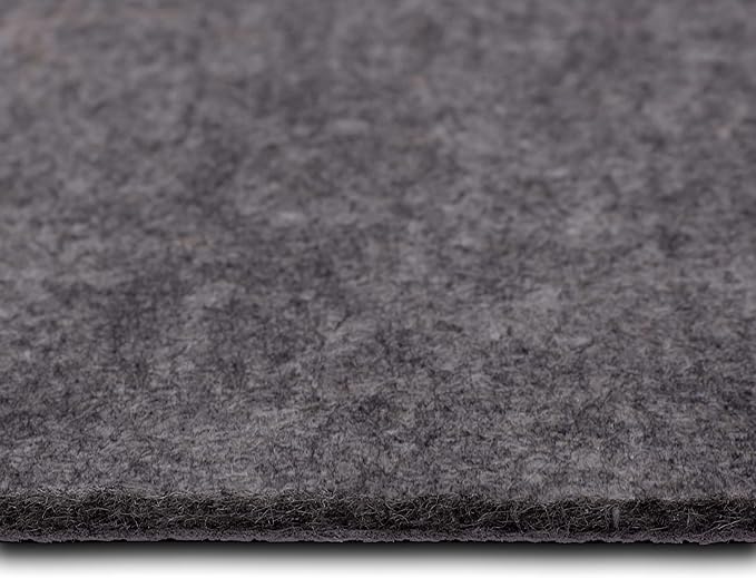 Mohawk Home 10' x 14' Premium Luxury Non Slip Rug Pad 1/4 Thick Dual Surface Felt + Rubber Gripper - Safe for All Floors, Synthetic Fiber, Grey