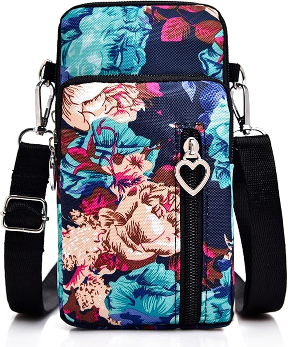 JANKS Small Crossbody Bag for Women - Mini Phone Purses with Crossbody Strap and Wallet - Nylon Arm Bag