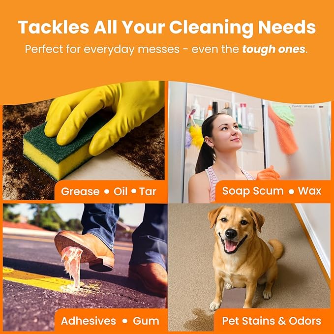 Citra Solv Concentrated Household Cleaner & Degreaser -Valencia Orange Scent 8 fl oz Safe, Effective, and Versatile Cleaning Solution, Natural Ingredients Non Toxic,Biodegradable, Made in USA (2)
