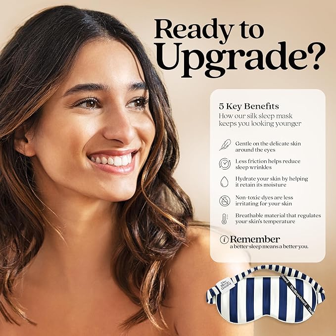 TheSleepGuard Pure Silk Sleep Mask [100% 6A Mulberry Silk, 22 Momme] Light Blocking Travel Essentials. Eye Masks for Sleeping. Black Oeko-Tex Blindfold. Eye Covers for Men & Women