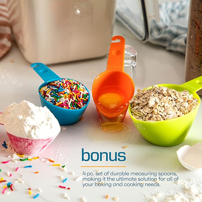 Flour Sugar Storage Containers (5.3L/4pk) Great Rice Canister Sets For The Kitchen Pantry, Large Food Storage Containers With Lids Airtight