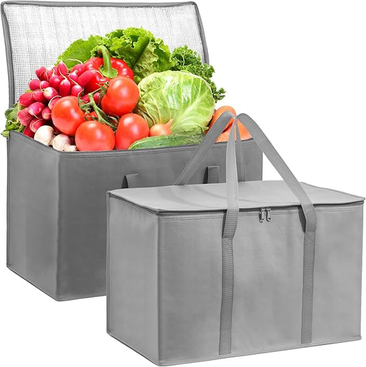 Carrywell Insulated Food Delivery Bags, XXXL Pizza Delivery and Reusable Warming Bag For Catering, Thermal Insulation Tote for Hot and Cold Food, Doordash, Not-Made In China