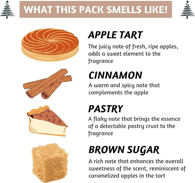 Folkulture Christmas Incense Sticks for Home | Pack of 75 Insenses for Cleansing | Natural and Non Toxic Insence Sticks for Gifts for her | Organic Apple Tart Inscents (Christmas Magic)