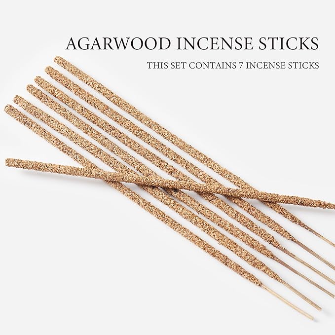 Agarwood Incense Sticks – Handmade Natural Incense Sticks for Sleep Aid, Meditation, Relaxation and Stress Relief Gifts