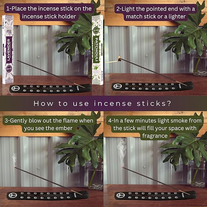Trumiri Incense Sticks - Combo Pack of 40 Insence-Sticks - 20 Lavender + 20 Patchouli - Insenses - Insents - Incents - Inscense - Incence - Incienso - All Natural Incense Sticks