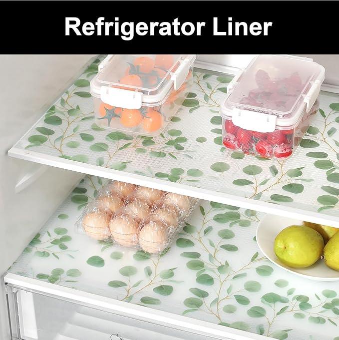 Cooyes Shelf Liner Drawer Liners, Shelf Liners for Kitchen Cabinets, Non-Adhesive Cabinet Liner, EVA Waterproof Non-Slip Refrigerator Liners for Kitchen Drawers（11.8" W x 118" L）