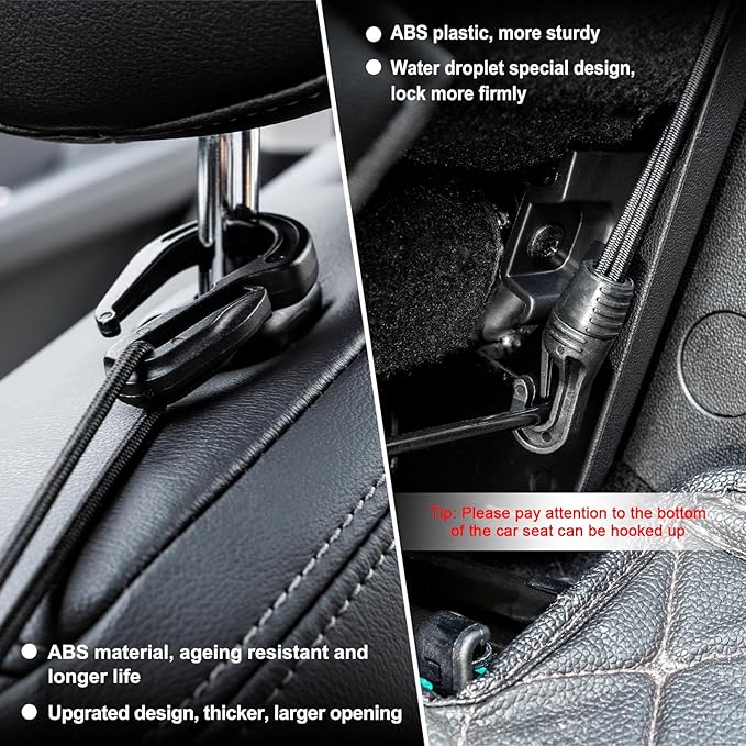 VEHIRIE 3-Layer Car Mesh Organizer Storage Between Front Seats Kid Dog Pet Net Barrier Car Net Pocket Elastic Tissue Purse Holder Netting for SUV, Van