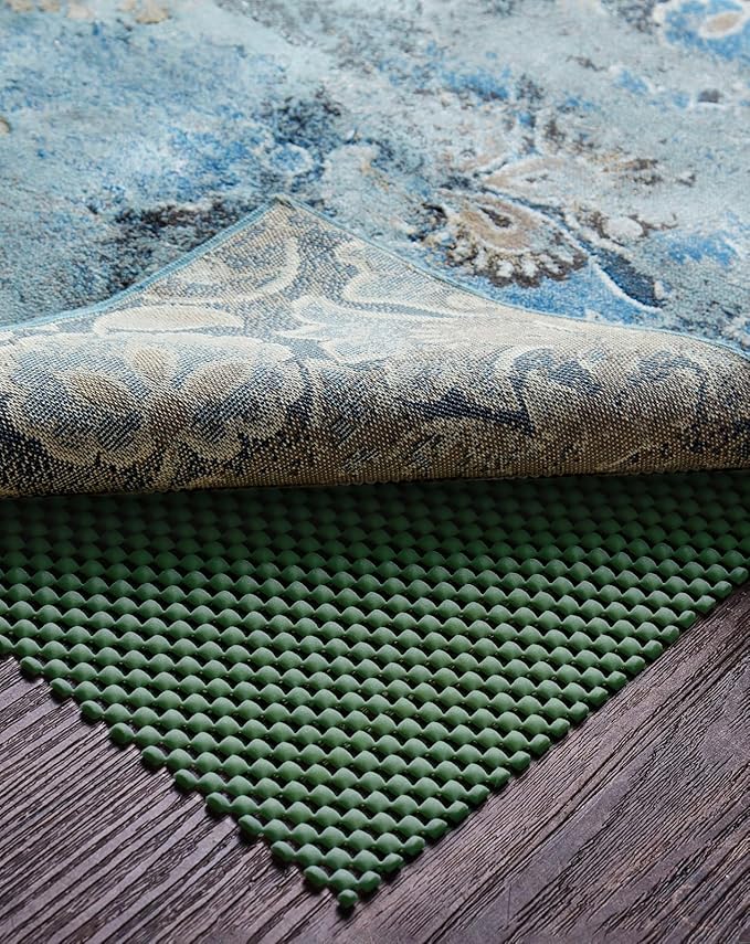 Veken 2x3 Ft Rug Pad Gripper for Hardwood Floors, Non Slip Dark Green Rug Pads for Area Rugs, Thick Rug Grippers for Tile Floors, Under Carpet Anti Skid Mat, Keep Your Rugs Safe and in Place