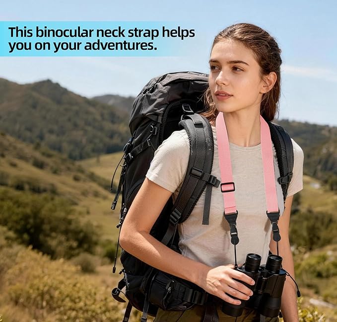 Adjustable Camera Neck Strap: Comfortable iPad Strap Nylon Neck Lanyard for iPad/Samsung Tablet Case, Camera Binocular Crossbody Laptop Luggage Bag (Light Pink)