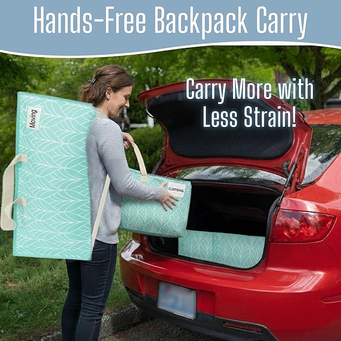 VENO 6 Pack Heavy Duty Moving Bags with Backpack Straps, Zippers & Handles, Extra Large Packing Bags for College Dorm Essentials, Moving Supplies Alternative to Cardboard Moving Boxes