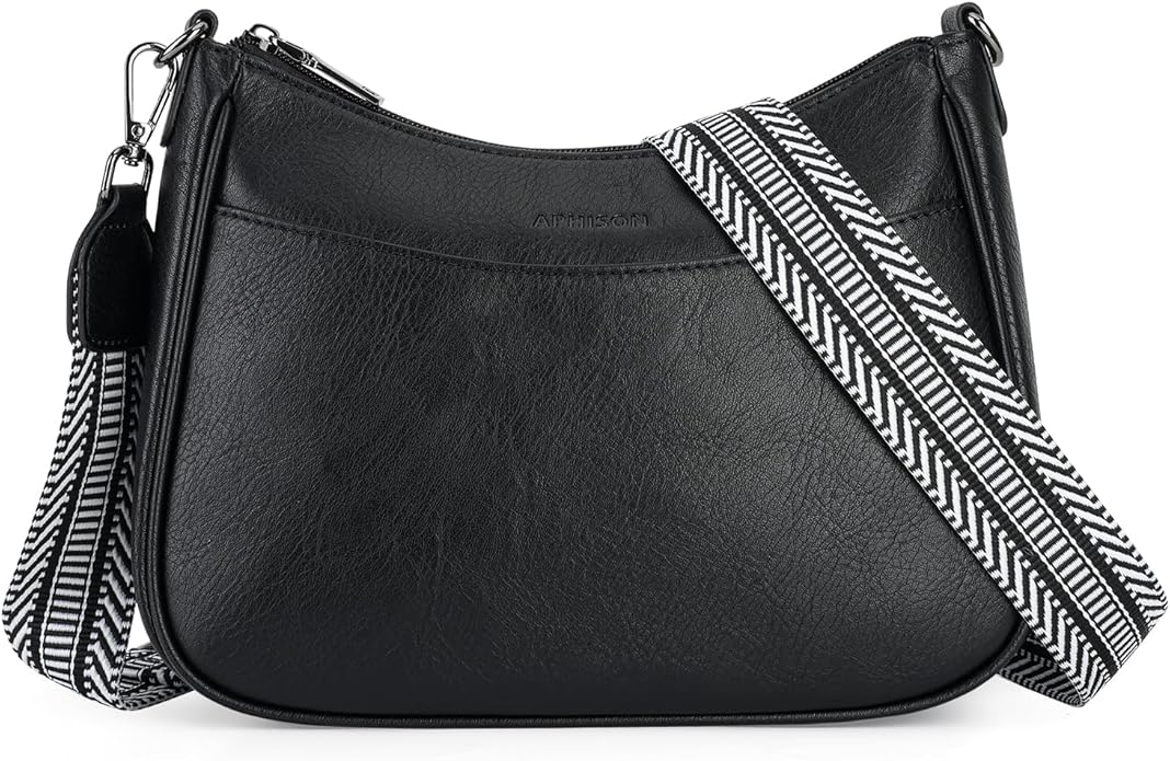 APHISON Trendy Leather Crossbody Purse with Adjustable Strap, Women's Shoulder Handbag