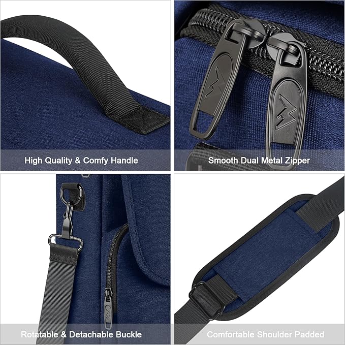 MATEIN Messenger Bag for Men, Briefcases Lightweight Men's Laptop Bag 15.6 inch Water Resistant Crossbody Satchel Computer Work Office Case with Shoulder Strap, Blue