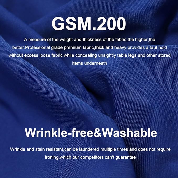 RELIANCER 1 Pack Stretch Spandex Table Covers for Rectangular Tables, 8FT Elastic Fitted Tablecloth, Universal Rectangular Table Cloth Protector for Outdoor Party, Wedding, Bar, Birthday, Banquet, Events