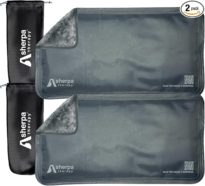 Small Flexible Gel Ice Packs for Injuries Reusable - Soft Hot and Cold Packs for Injuries for Ankle, Hand, Wrist, Head Pain Relief - 5" x 10" - 2PK - Grey
