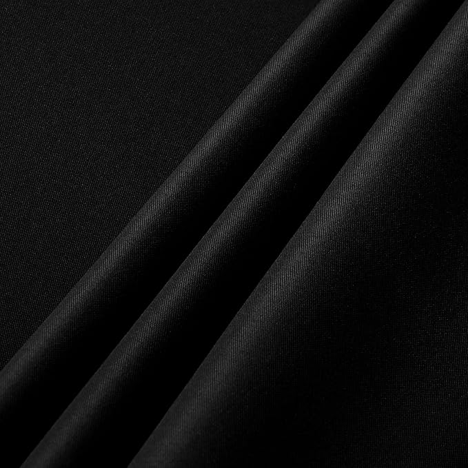 sancua Black Tablecloth for 4 Foot Rectangle Tables - Rectangular 60x84 Inch Washable Polyester Fabric Table Cloth, Reusable Decorative Table Cover for Dining Wedding Party Birthday Banquet Reception
