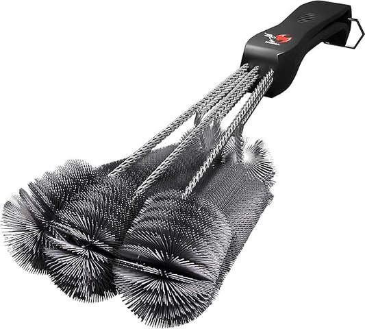 Kona 360 Clean Grill Brush – Powerful Grill Cleaner & BBQ Grill Brush for Outdoor Grill – Safe, Bristle BBQ Brush Grill Scraper, Accessory for Easy 30 Second Grill Cleaning - 18 Inch Long Handle