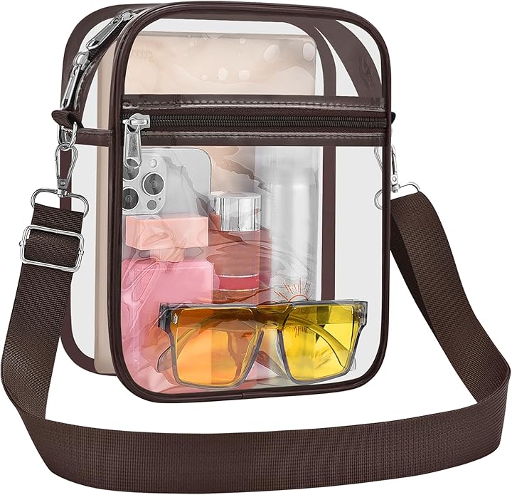 USPECLARE Clear Purse Stadium Transparent Messenger Bag Stadium Approved for Men and Women Clear CrossBody Bag
