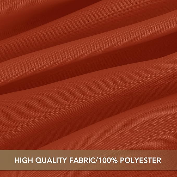 sancua Thanksgiving Round Tablecloth 120 Inch Diameter, 8 Pack Rust Circle Polyester Fabric Fall Table Cloth for Holiday Party Reception Washable Burnt Orange Table Cover (Fit 48-96 Inch Tables)