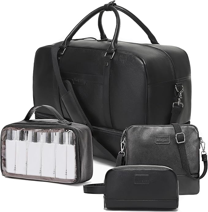 Wogarl Weekender Bag for Women Men Large Overnight Bag Travel Duffel Bag with Shoe Compartment Toiletry Satchel Bag Carry On Bag Fits 21" Laptop