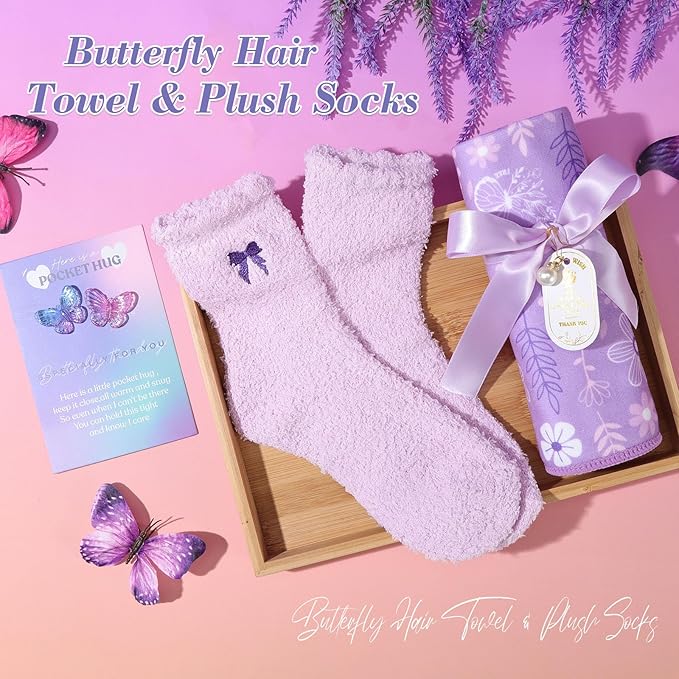 Birthday Gifts for Women Self Care Gifts Get Well Soon Gifts, Lavender Relaxing Spa Gift Basket Care Package, Gifts Box Thank You Gift Christmas Gifts for Mom Wife Girlfriend Coworker Friends Sisters