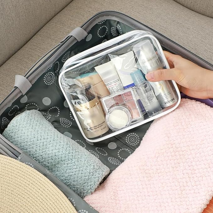 DUSLANG 17 Inch Laptop Backpack for Travel, Water Resistant College Backpack for Women, Laptop Bag with USB Charging Port and Clear Toiletry Bag, Work Backpack, Rose