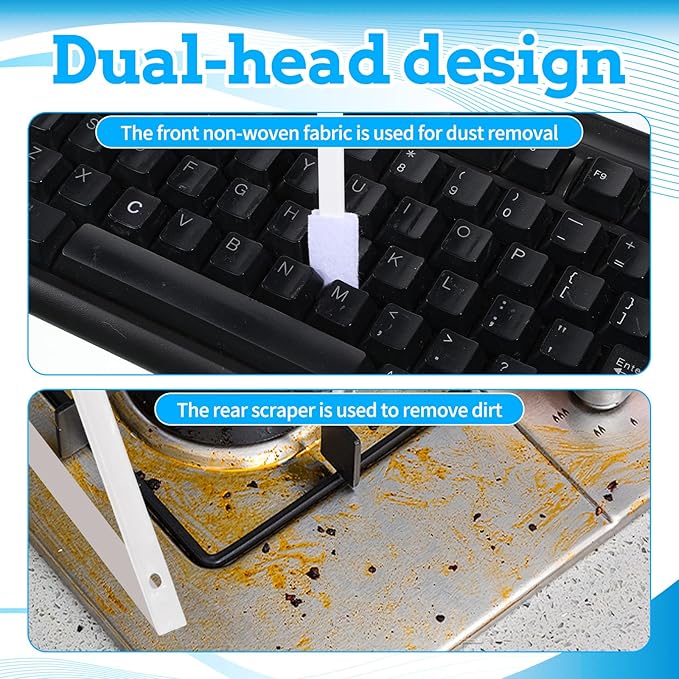 40Pcs Disposable Crevice Brush, Disposable Window Track Cleaning Brush, Crevices Hole Cleaning Tool for Keyboards, Table, Corner, Small Spaces