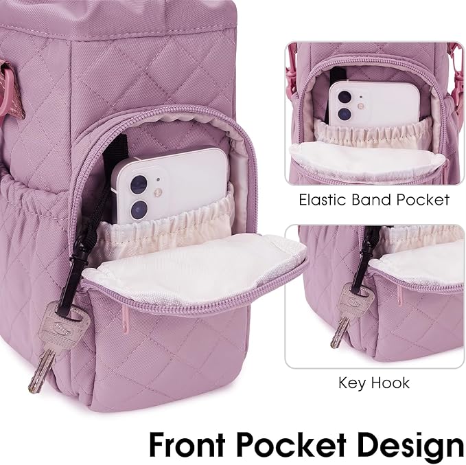 sportsnew Water Bottle Holder with Strap 32oz 40oz Insulated Water Bottle Carrier Sling Bag with Phone Pocket Crossbody