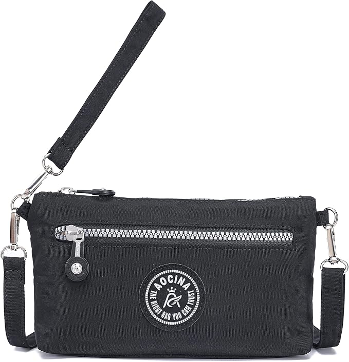 AOCINA Small Wristlet Wallet for Women RFID Blocking Crossbody Purse Gifts for Valentines Day Nylon Cell Phone Purses