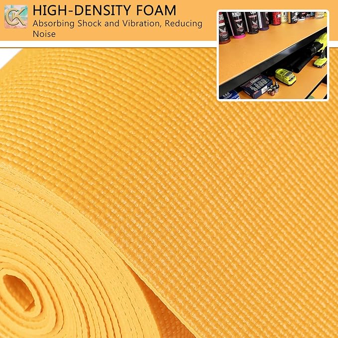 Foam Toolbox Liner Shelf Liner, Thickened Durable Pad Tool Box Mat for Protecting Your Tools, Work Surfaces, Garage, Chest -Orangish 3mm Thickness, 24 inch*24 ft