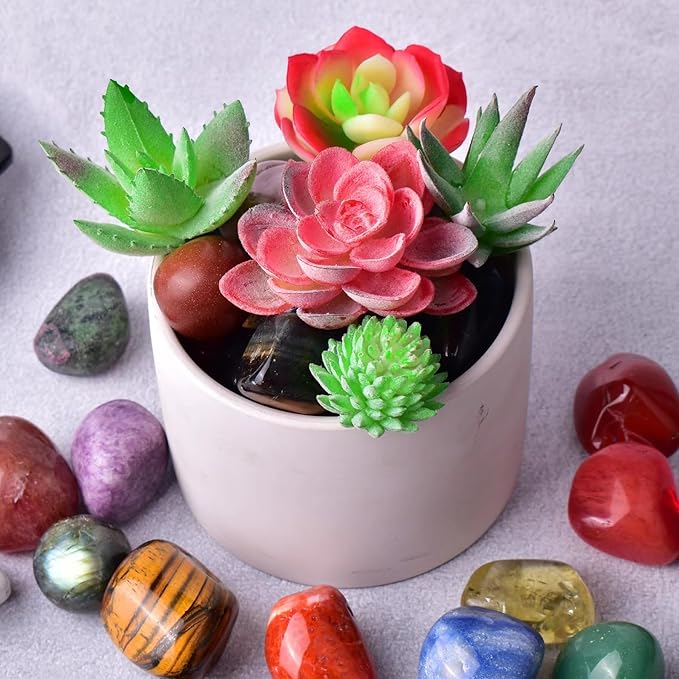 Polished Rhodonite Crystal Stones - 2 Pcs of 1.2" Worry Stone for Anxiety, Pocket Palm Stone Super Large Handpicked Natural Tumbled Gemstones for Meditation, Reiki, Chakra Healing, Home Decor