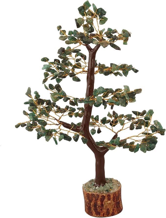 Green Aventurine Feng Shui Healing Crystals Tree of Life Gemstone Crystal Tree Bonsai for Spiritual Gifts Sage Green Home Decor for Women Birthday Gifts for Men House Warming Gifts