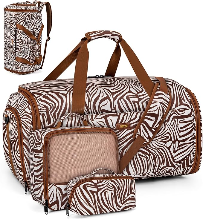Convertible Garment Bags for Travel - Carry on Garment Duffle Bag with Backpack Straps for Men Women, 4 in 1 Large Travel Duffel Bags with Shoes Compartment Hanging Suit Dress Weekender Bag 3pcs Set
