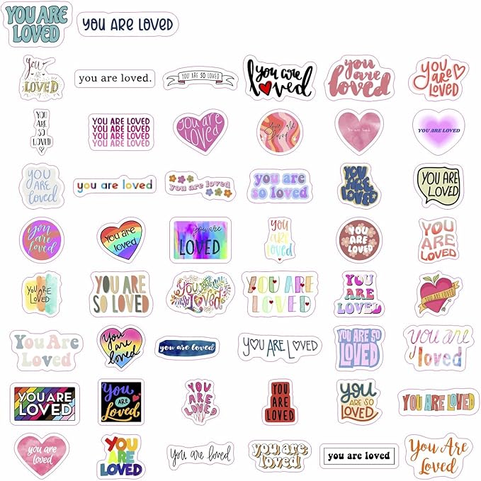 BulbaCraft You are Loved Stickers for Water Bottles - You are Loved Gifts, Gifts for Women & Men