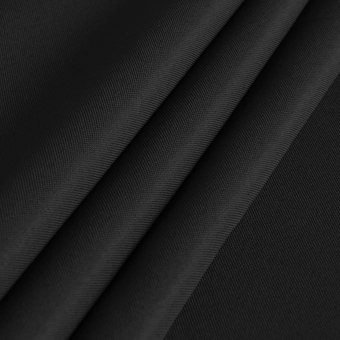 sancua Rectangle Tablecloth - 90 x 132 Inch - Water Resistant Spill Proof Washable Polyester Table Cloth, Decorative Fabric Table Cover for Dining Tables, Buffet Parties and Camping, Black