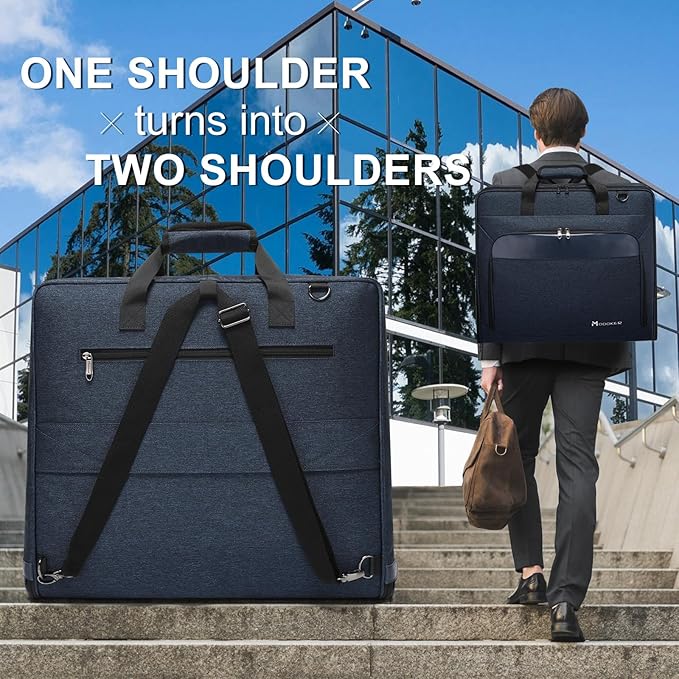 Modoker Carry On Garment Bags for Travel Hanging Clothes Suit Bag Luggage Organizer, Foldable Suit Carrier Gift for Men Women