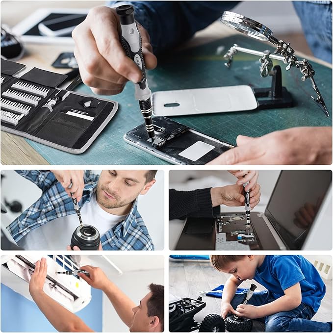 STREBITO Precision Screwdriver Set 142-Piece Computer Tool Kit, Magnetic Screwdriver Set, Laptop Screwdriver Kit, Electronic Repair Kit, Tech Toolkit for PC, Phone, Macbook, Nintendo, PS4, Xbox Controller